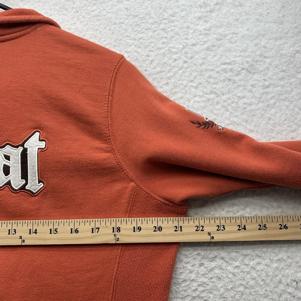 Ariat Sweater Mens Small S Orange T-Snap Collared Spellout Crest Cowboy Western